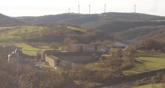 Eoliennes Crassous vues de Tiergues