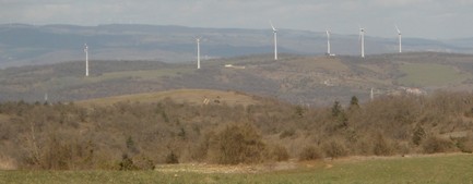 Plo de Benas vue éoliennes