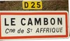 Le Cambon 12400 panneau entrée